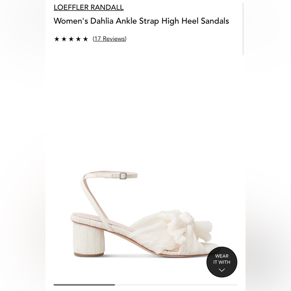 Loeffler Randal Dahlia ankle strap high heel sandal